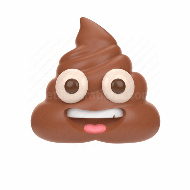 emoticon, emoji, sticker, face, poop, shit, center